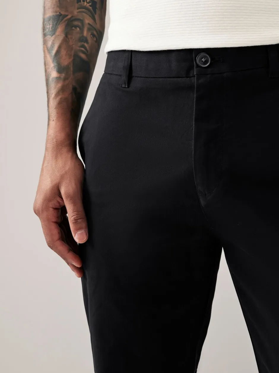 Broeken En Chino's*Next Zwart - Slim Fit - Stretchy chino