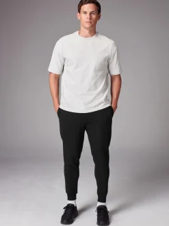 Joggingbroeken*Next - Slim Fit Brushback Heavyweight 2 Pack Joggers Zwart