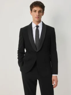 Smokings En Feestkleding*Next Zwart - Slim Fit Sequin Tuxedo Suit Jacket