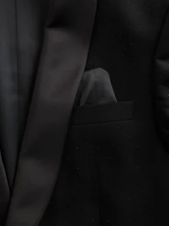 Smokings En Feestkleding*Next Zwart - Slim Fit Sequin Tuxedo Suit Jacket