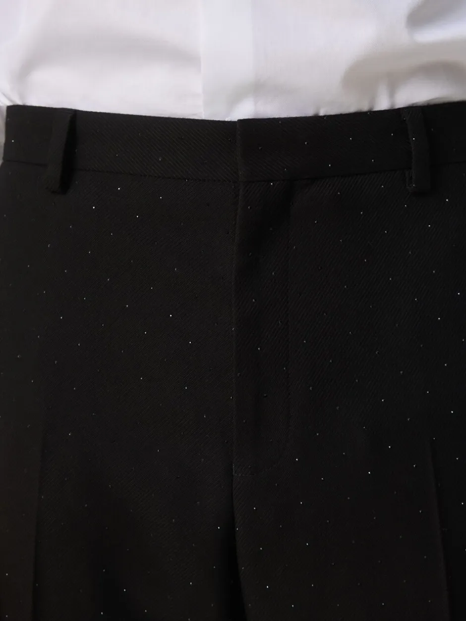 Smokings En Feestkleding|Next Zwart - Slim Fit Sequin Tuxedo Suit Trousers