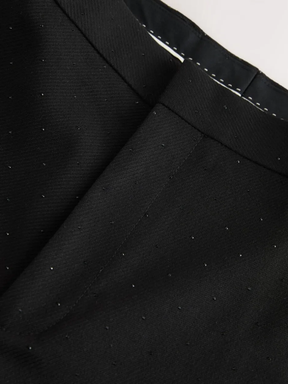 Smokings En Feestkleding|Next Zwart - Slim Fit Sequin Tuxedo Suit Trousers