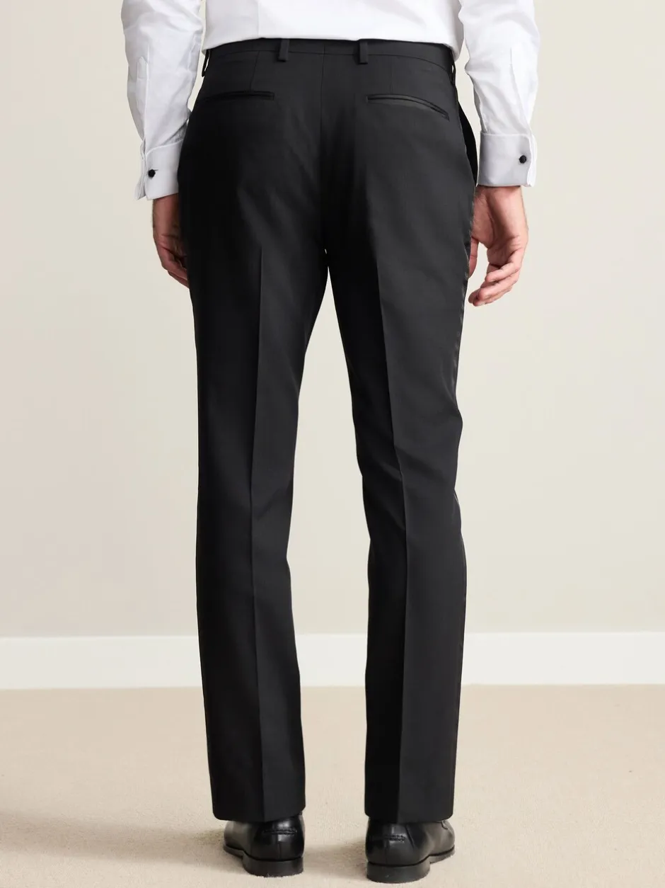 Smokings En Feestkleding*Next Zwart - Slim Fit Signature Nova Fides 100% Italian Wool Tuxedo Suit Trousers