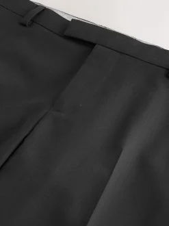 Smokings En Feestkleding*Next Zwart - Slim Fit Signature Nova Fides 100% Italian Wool Tuxedo Suit Trousers