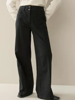 Jeans|Next - Slim Lift and Shape Wide Leg Jeans Zwart
