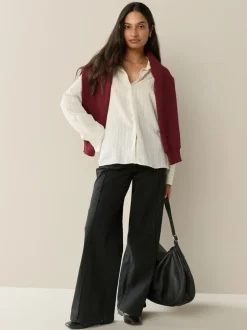 Jeans|Next - Slim Lift and Shape Wide Leg Jeans Zwart