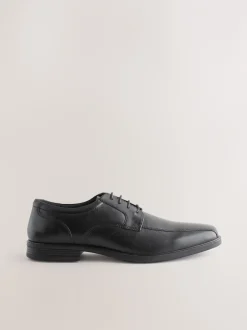 Formele Schoenen|Next Zwart - Slim Panel Leather Shoes
