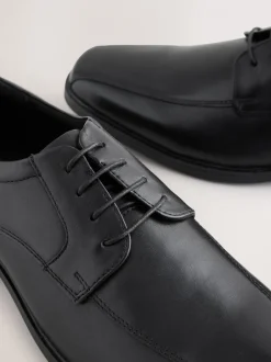 Formele Schoenen|Next Zwart - Slim Panel Leather Shoes
