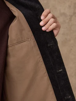Blazers En Business-Jasjes|Jassen En Jacks*Next - Slim Rijk Corduroy Jack Zwart