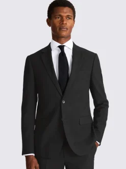 Blazers En Business-Jasjes|Pakken*MOSS - Smal - - Stretch colbert Zwart
