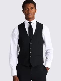 Vesten*MOSS - Smal - Stretch Suit Waistcoat Zwart