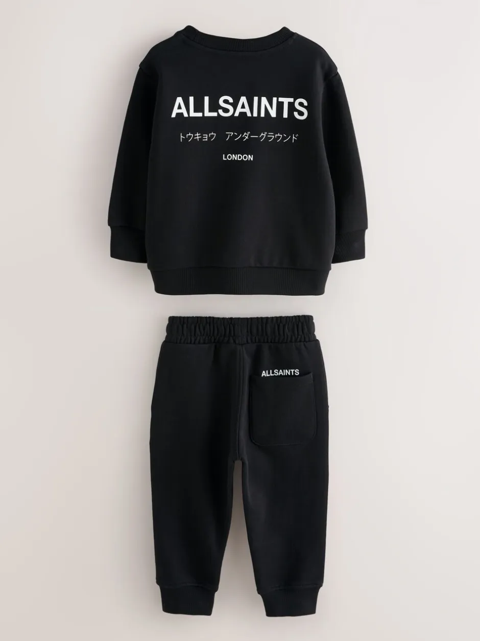 Joggingbroeken|Sweaters En Hoody´S|smALLSAINTS Zwart - Underground Oversized Set van Sweatshirt en Joggingbroek voor Jongere Jongens