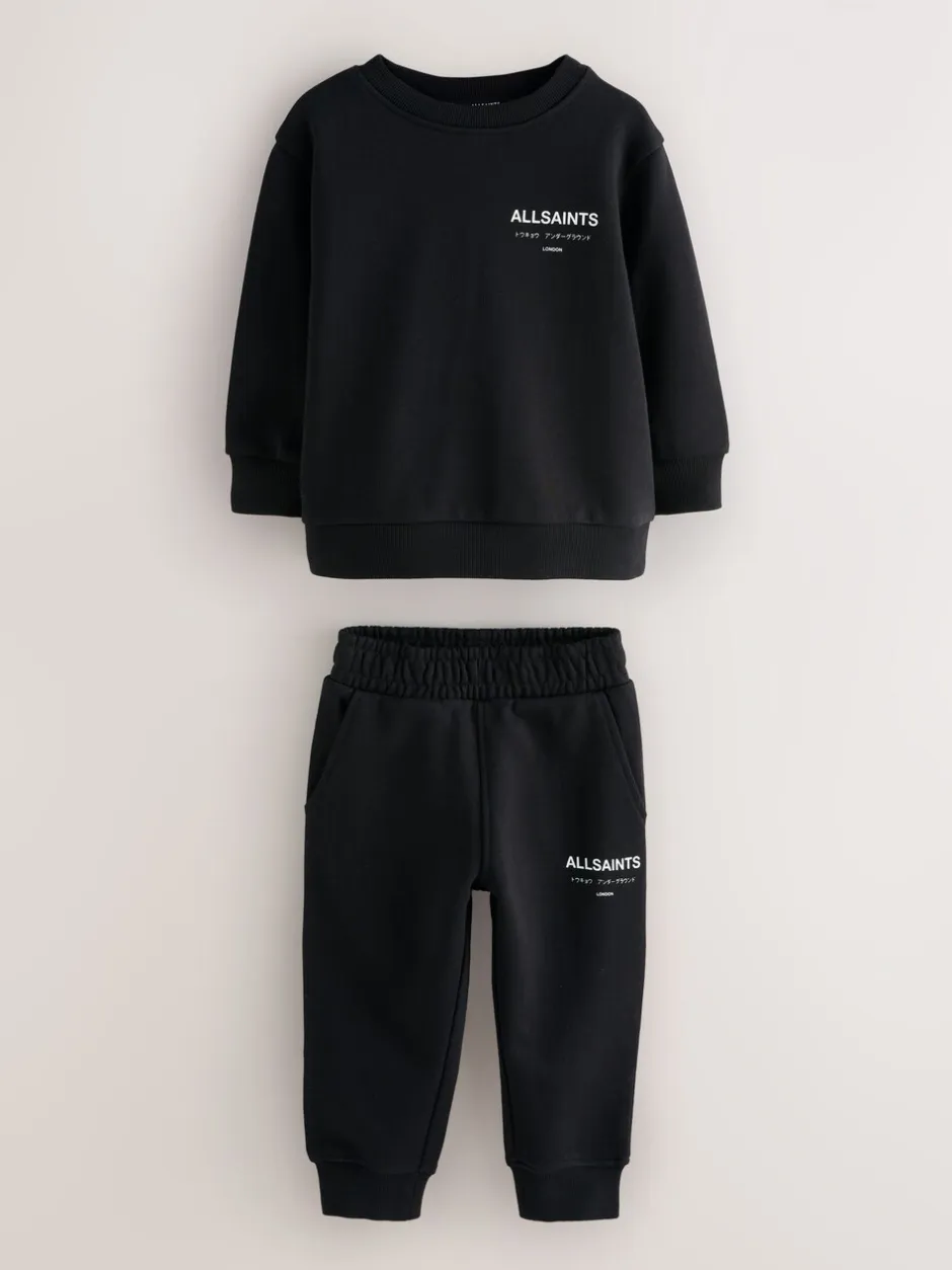Joggingbroeken|Sweaters En Hoody´S|smALLSAINTS Zwart - Underground Oversized Set van Sweatshirt en Joggingbroek voor Jongere Jongens
