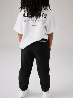 Joggingbroeken|smALLSAINTS - Underground rechte joggingbroek met omslag van 100% katoen Zwart