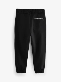 Joggingbroeken|smALLSAINTS - Underground rechte joggingbroek met omslag van 100% katoen Zwart