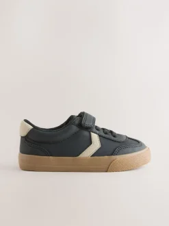 Sneakers|Next - Sneakers met klittenbandsluiting en elastische veters Zwart