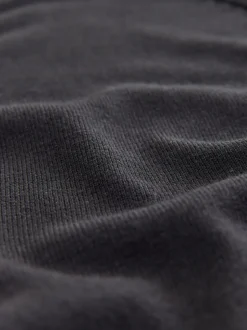 Gebreide Kleding|Next Zwart - Soft Touch V-hals Katoenrijk Vest met Knopen