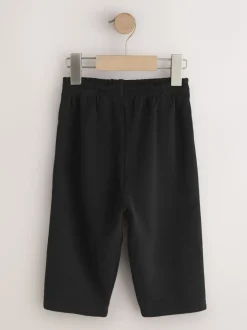 Jeans En Joggingbroeken|Next Zwart - Soft Touch Wide Fit Joggers (3mths-7yrs)