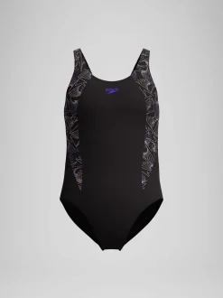 Badkleding*Speedo - Hyperboom Splice Muscleback badpak Zwart