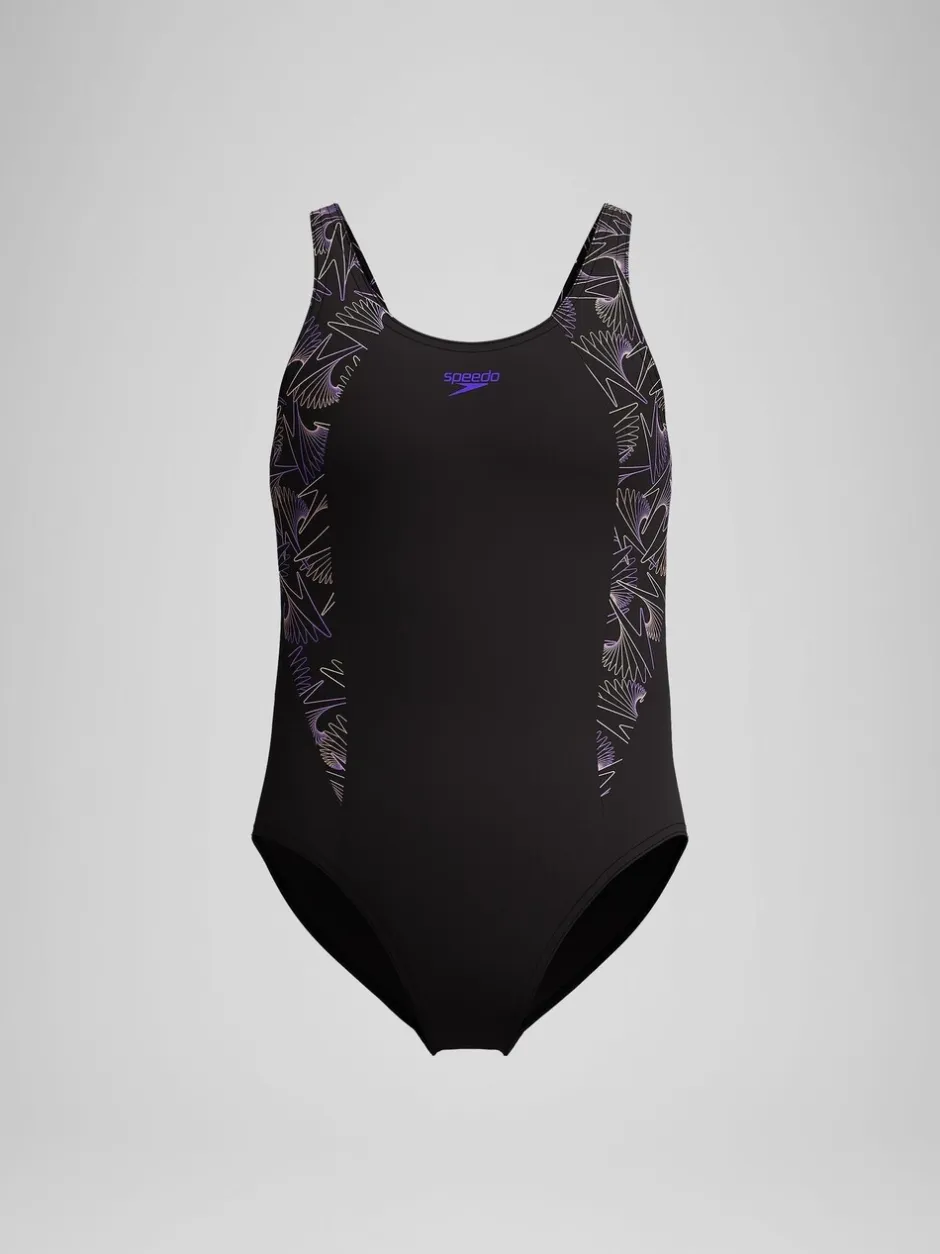 Badkleding*Speedo - Hyperboom Splice Muscleback badpak Zwart