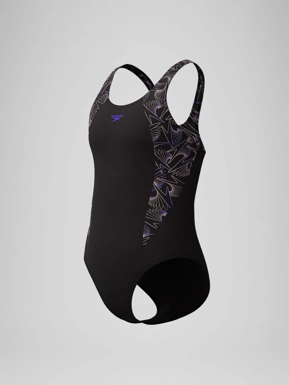 Badkleding*Speedo - Hyperboom Splice Muscleback badpak Zwart