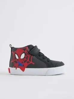 Boots*Next Zwart - Spidey And Friends laarzen met klittenbandsluiting en elastische veters