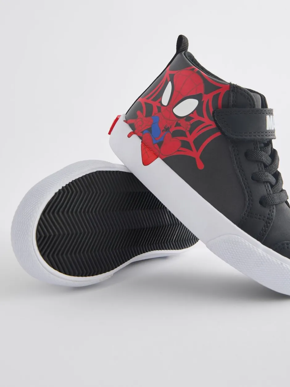Boots*Next Zwart - Spidey And Friends laarzen met klittenbandsluiting en elastische veters