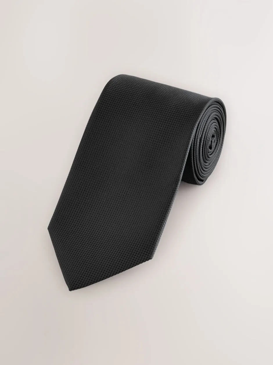 Stropdassen En Pochets*Next - Standaard - Stropdas met textuur Zwart