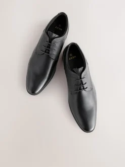 Schoenen|Formele Schoenen|Next - Standaard pasvorm - Derbyschoenen met veter Zwart