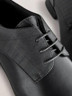 Schoenen|Formele Schoenen|Next - Standaard pasvorm - Derbyschoenen met veter Zwart
