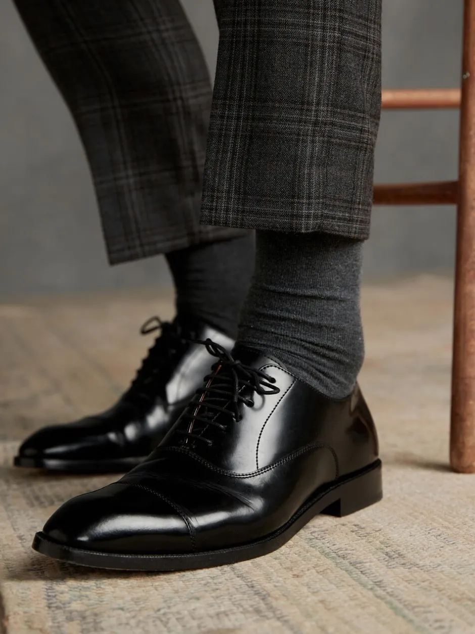 Formele Schoenen|Schoenen*Next - Standaard pasvorm - Signature Leather - Oxford schoenen met neusstuk Zwart