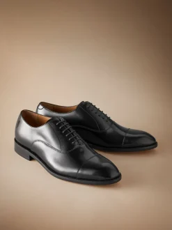 Formele Schoenen|Schoenen*Next - Standaard pasvorm - Signature Leather - Oxford schoenen met neusstuk Zwart