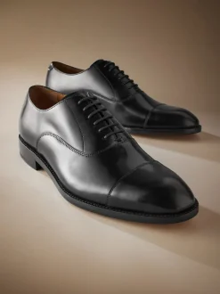 Formele Schoenen|Schoenen*Next - Standaard pasvorm - Signature Leather - Oxford schoenen met neusstuk Zwart