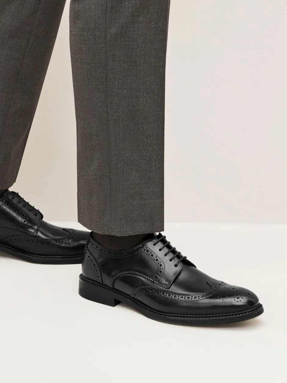 Schoenen|Formele Schoenen*Next - Standaard pasvorm - Leren derby-brogues Zwart