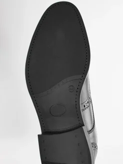Schoenen|Formele Schoenen*Next - Standaard pasvorm - Leren derby-brogues Zwart