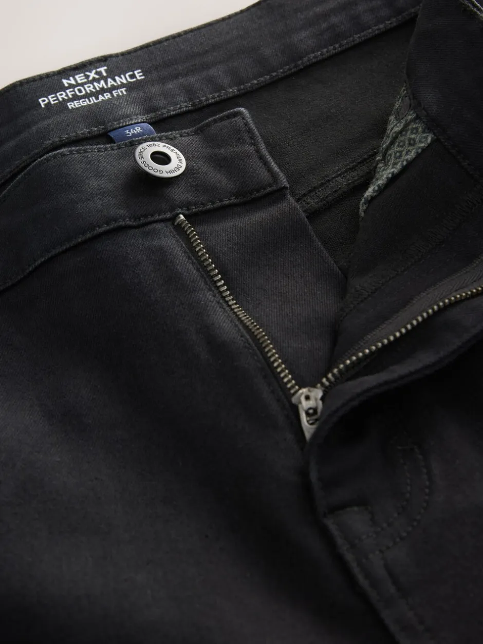Jeans*Next Zwart - Standaard toelopende pasvorm - Motionflex jeans
