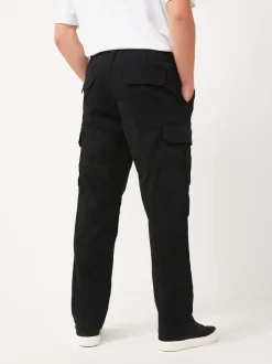 Broeken En Chino's*Next Zwart - Straight fit - Katoenen cargostretchbroek