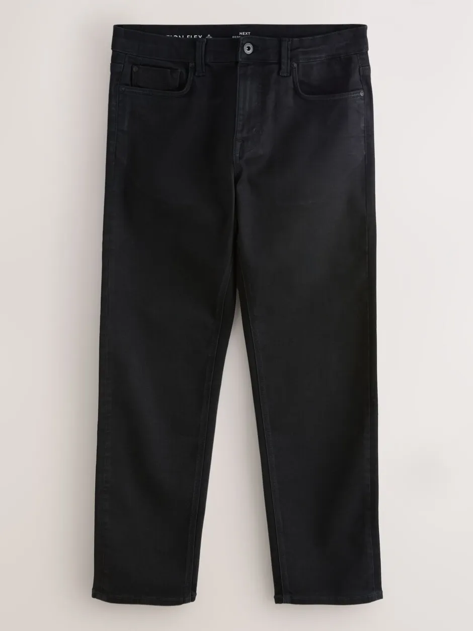 Jeans|Next Zwart - Straight fit - Motionflex jeans