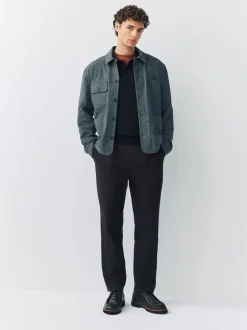 Broeken En Chino's|Next - Straight fit - Pleated Stretch Chinos Trousers With Elasticated Waist Zwart
