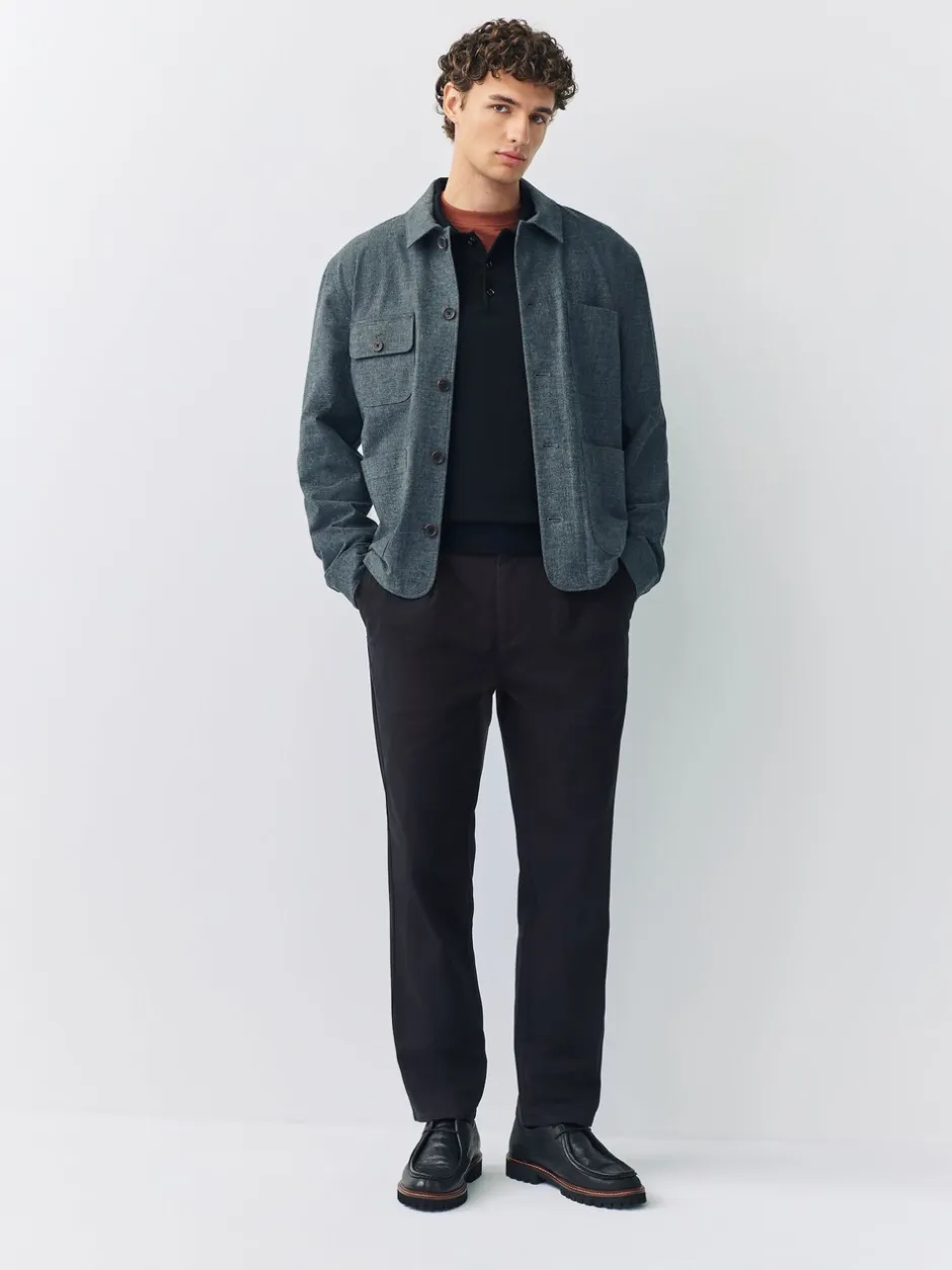 Broeken En Chino's|Next - Straight fit - Pleated Stretch Chinos Trousers With Elasticated Waist Zwart