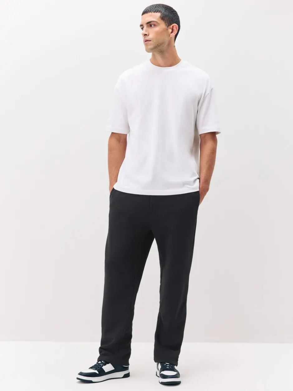 Joggingbroeken*Next Zwart - Straight fit - Relaxed Fit Brushback Heavyweight Joggers