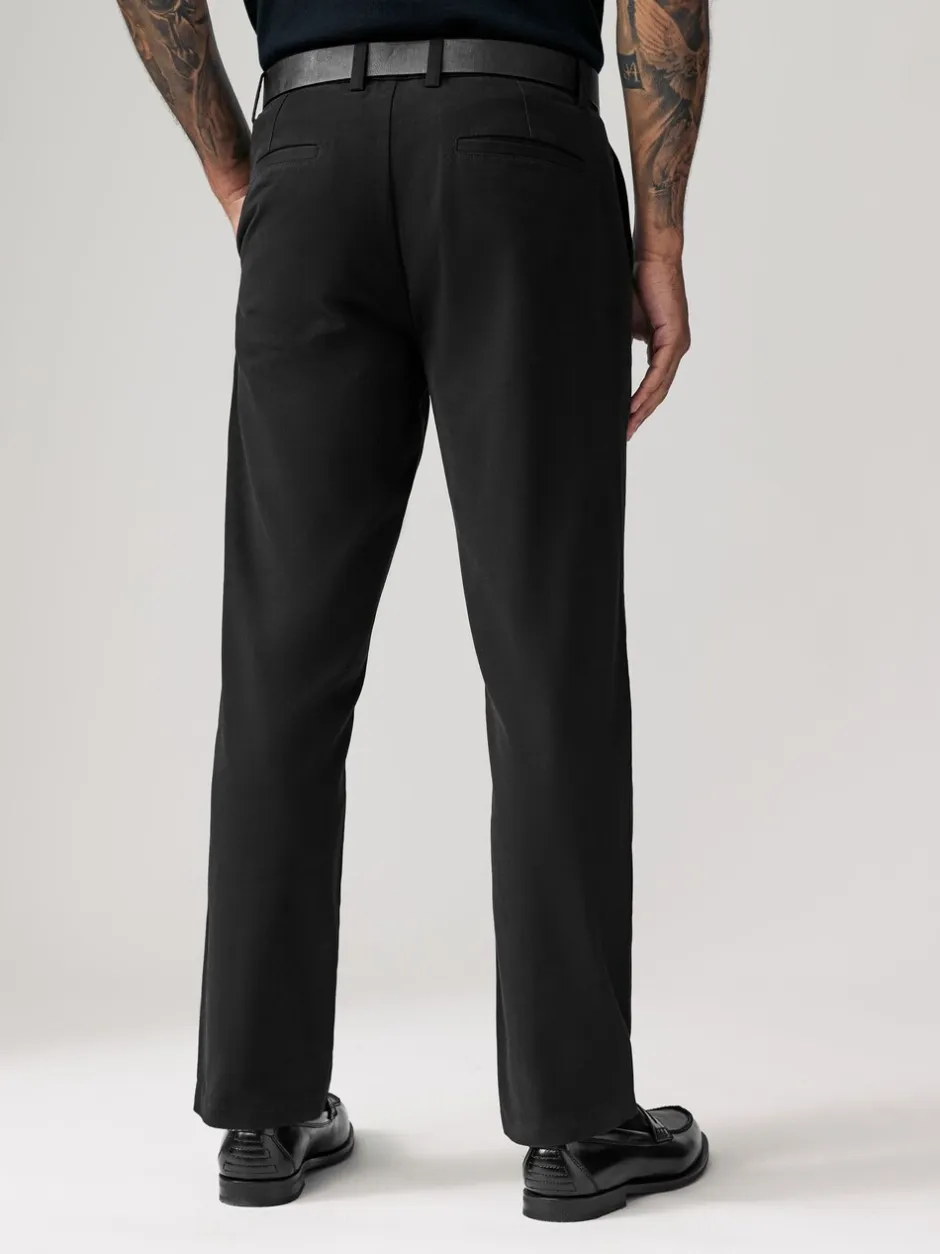 Broeken En Chino's*Next - Straight fit - Zachte chino met riem Zwart