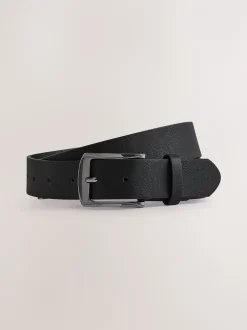 Broeken En Chino's*Next - Straight fit - Zachte chino met riem Zwart