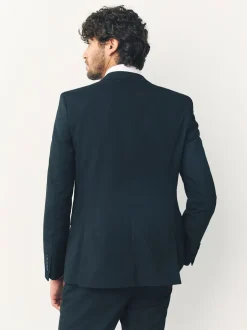 Blazers En Business-Jasjes|Pakken*Next - Strakke Pasvorm - Kostuum met twee knopen: colbert Zwart