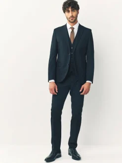 Blazers En Business-Jasjes|Pakken*Next - Strakke Pasvorm - Kostuum met twee knopen: colbert Zwart
