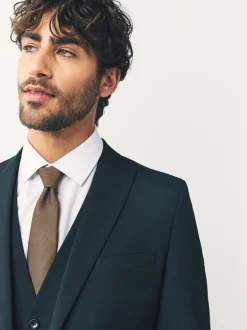 Blazers En Business-Jasjes|Pakken*Next - Strakke Pasvorm - Kostuum met twee knopen: colbert Zwart
