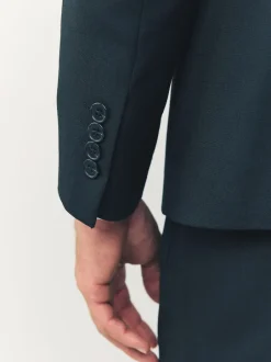 Blazers En Business-Jasjes|Pakken*Next - Strakke Pasvorm - Kostuum met twee knopen: colbert Zwart