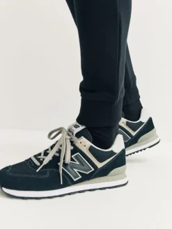 Joggingbroeken|Next Zwart - Strakke Pasvorm - Slim Fit Brushback Heavyweight Joggers