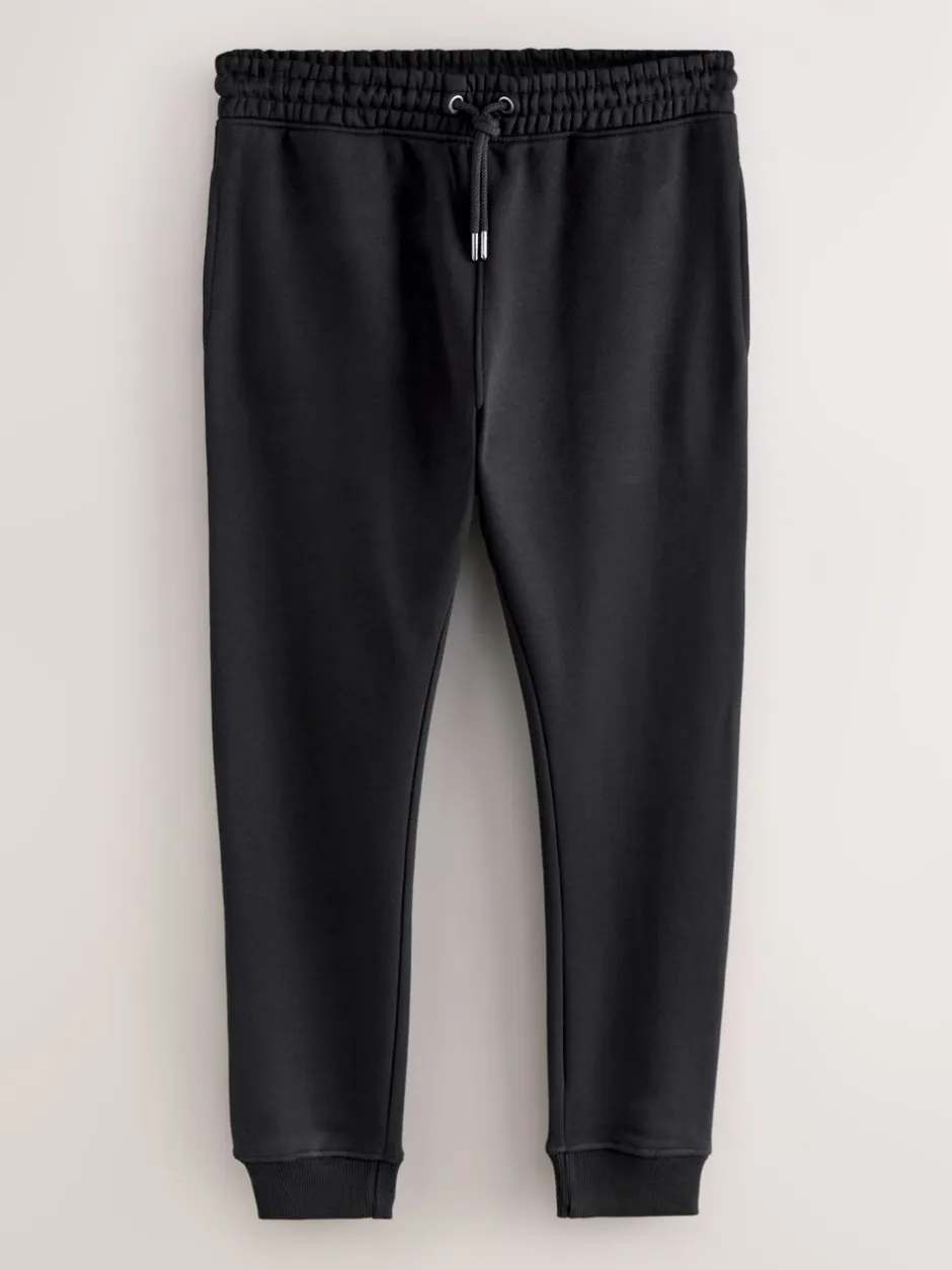 Joggingbroeken|Next Zwart - Strakke Pasvorm - Slim Fit Brushback Heavyweight Joggers