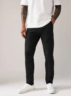 Broeken En Chino's*Next Zwart - Strakke Pasvorm - Stretchy chino